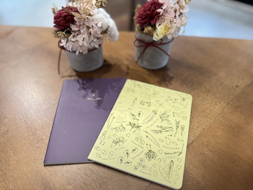 淡古-古蹟花紋筆記本-植物（紫）